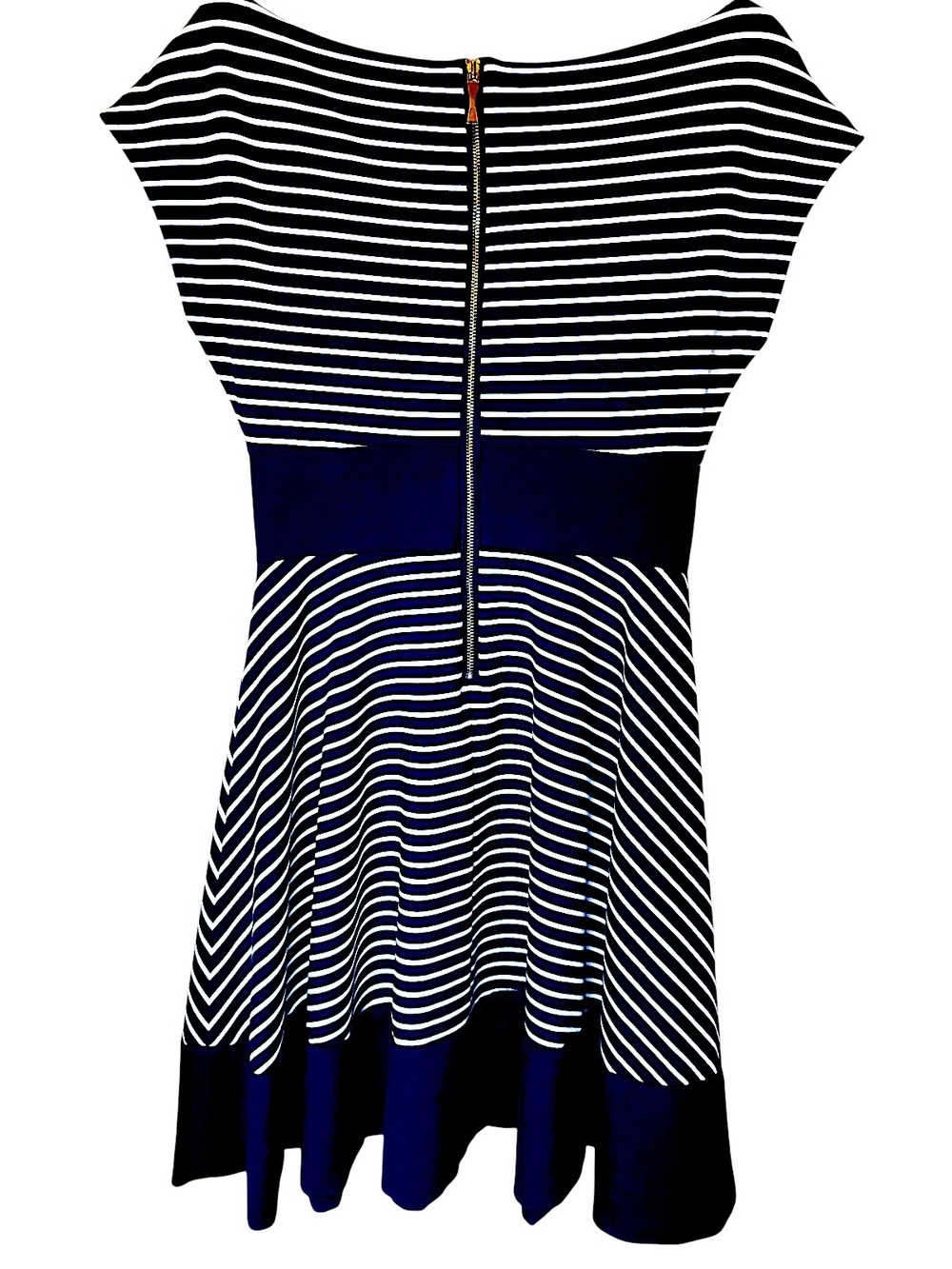 kate spade Navy and White Striped Top with Yellow Logo - Picture 4 of 5